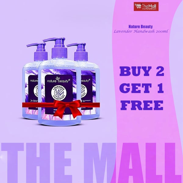 Nature Beauty Lavender Handwash 200ml (Buy 2 Get 1 Free)