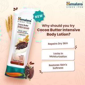Himalaya Cocoa Butter Intensive Body Lotion 200ml (Himalaya Nourishing Skin Cream Light & Non-Greasy 50ml Free)