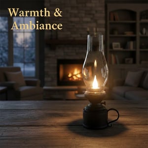 Vintage LED Candle Lamp - Black