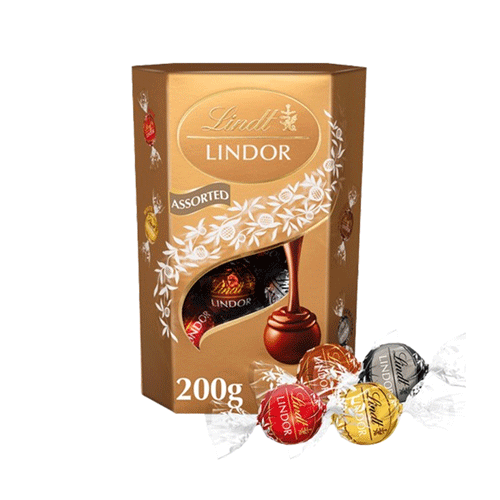 Lindt LINDOR Assorted Chocolate Truffles Box 200g •