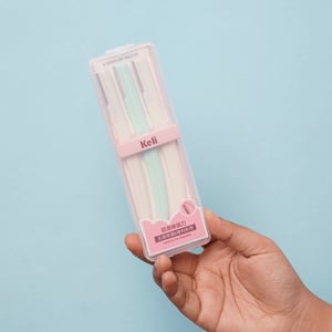 Keli Eyebrow Razor 3pcs (TM1208) - Off-White Light Teal Off-White