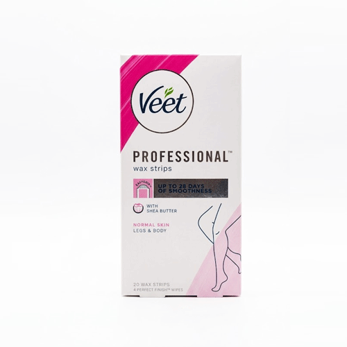 Veet Shea Butter Hair Removal Wax Strips For Normal Skin 20 Strips •