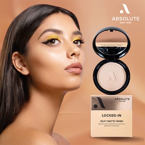 Absolute Locked-In Silky Matte Finish Medium Coverage Smoothing Powder Foundation - MFLN04 Warm Sand