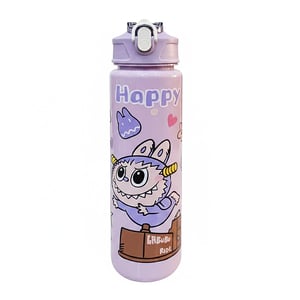 Premium Cute Water Bottle - Purple Labubu