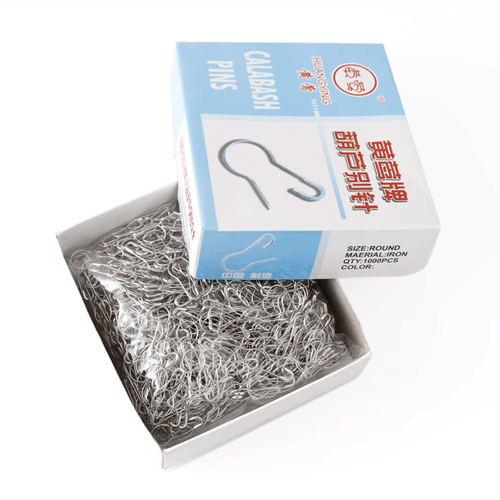 Silver Color Calabash Shape Safety Pin - 20pcs