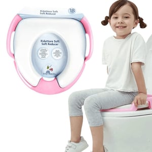 Baby Toilet Trainer Soft Seat With Handle - Pink
