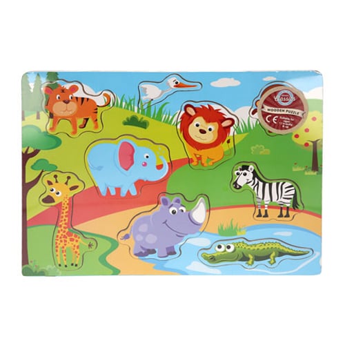 A TO Z Wood Puzzle Safari Toy (9082)