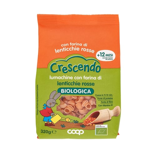 Coop Crescendo Lumachine Con Farina di Lenticchie Rosse Pasta (12+months) 320g•