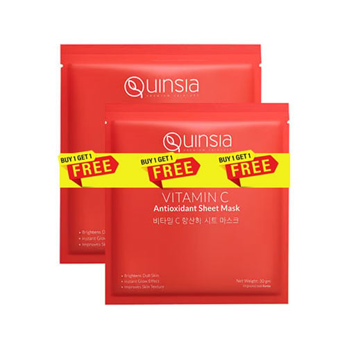 Quinsia Vitamin C Antioxidant Sheet Mask 30g (Buy 1 Get 1 Free)