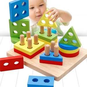 Wooden Geometric Puzzle Toy For Baby