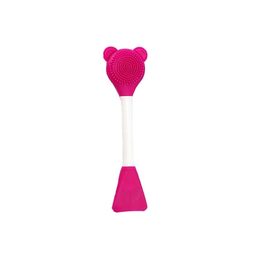 Multi-Functional Silicone 2-in-1 Face Scrubber & Spatula Stick - Magenta
