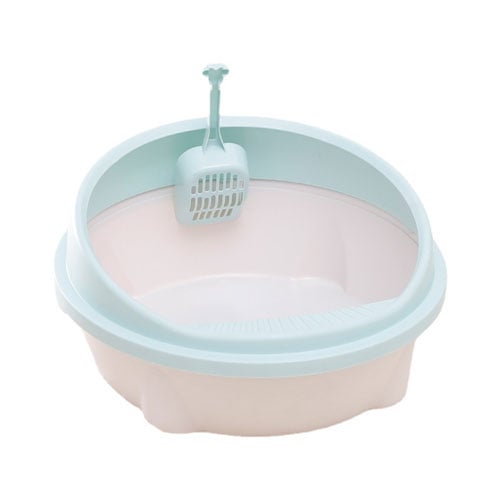 INS Style Cat Bottom Round Inclined Cat Litter Box