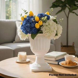 Classic White Pedestal Vase
