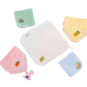 Baby Square Multi-Use Saliva Triangle Towel - Pink