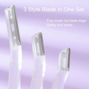 LMLTOP Transparent Eyebrow And Facial Razor 3pcs