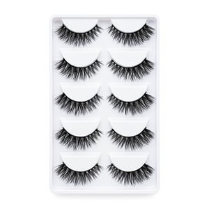 Natural Thick Imitation Mink 5 Pairs False Eyelashes - Y44