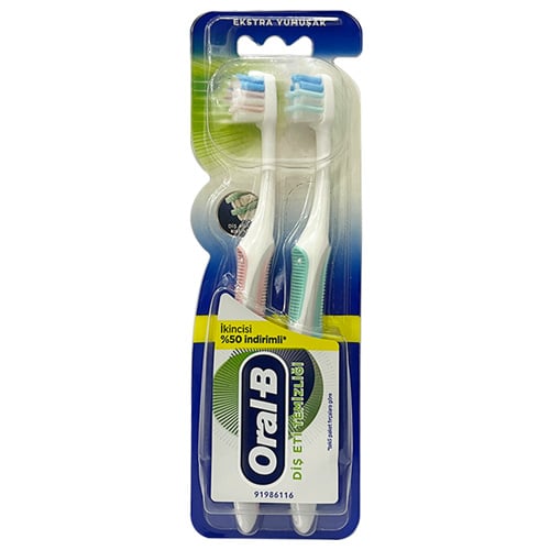 Oral-B Gum Cleaning Toothbrush 2pcs - Baby Pink & Paste