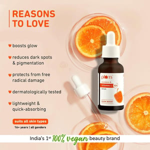 Plum Mandarin And Vitamin C 15% Glow Boost Face Serum 30ml •
