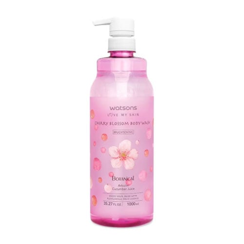 Watsons Love My Skin Botanical Brightening Cherry Blossom Body Wash 1000ml  •