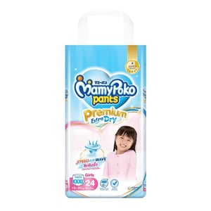 Mamy Poko Pants Premium Perfect Dry Size - XXXL (18-35kg) 22pcs (Girls)•