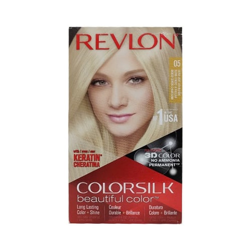 Revlon ColorSilk Beautiful 3D Hair Color - 05 Ultra Light Ash Blonde  •