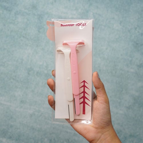 Keli 2 In 1 Razor 2pcs Set - Pink & White
