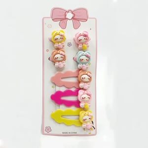 Children Hair Clips And Band Set - Hello Kitty