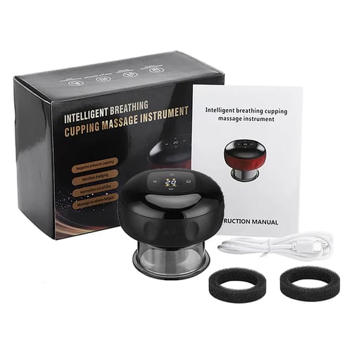Intelligent Breathing Cupping Massage Instrument - Black