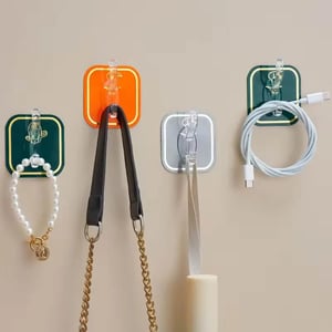Plastic Adhesive Wall Hook 1pc - Grey