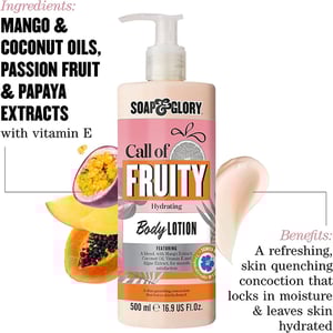 Soap & Glory Call Of Fruity Hydrating Body Lotion 500ml•