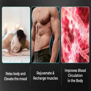 Electric Vibration Body Muscle Massager Gun - Black