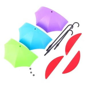 Umbrella key Hanger - Sky Blue Bright Green Purple