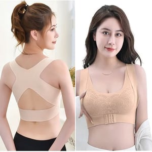 Soft Padded Butterfly Shape Bra For Women - M Beige