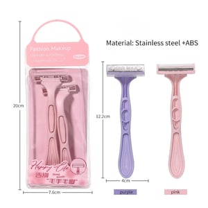 LMLTOP Fashion Makeup Comfort & Portable Razor 2pc - Pink