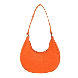 Felt Stone Pattern Underarm Bag - Orange
