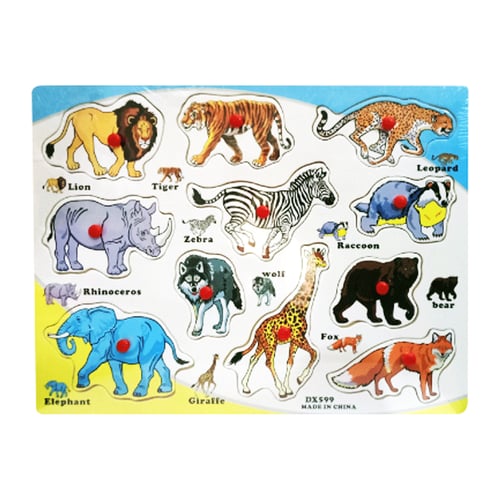 Colorful Wooden 3D Learning Board - Animal