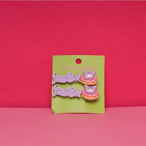 LinaBell Kuromi Hair Clip 1 Pair - Donut