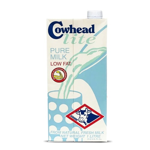Cowhead Lite Pure Milk Low Fat 1litre•