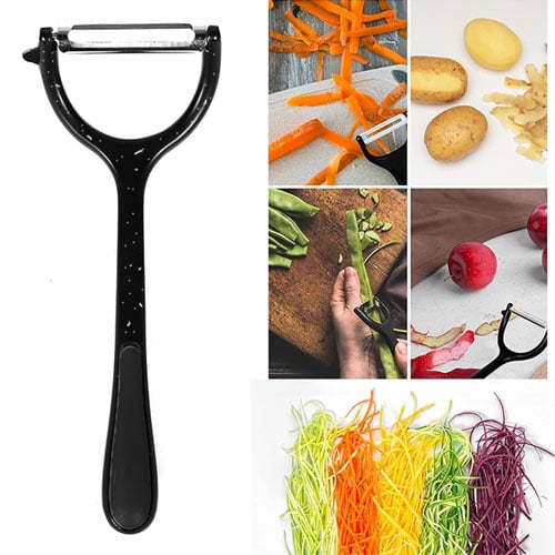 Stainless Steel Fruit & Vegetable Peeler - Starry Black
