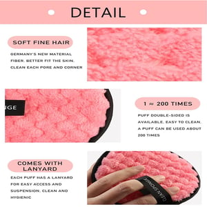 Clean Sponge Makeup Remover Puff - Pink