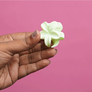 Plumeria Flower Shape Hair Clip - Mint