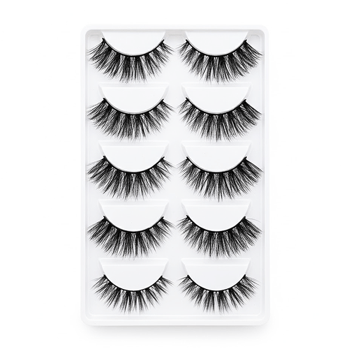 Natural Thick Imitation Mink 5 Pairs False Eyelashes - 3D-141