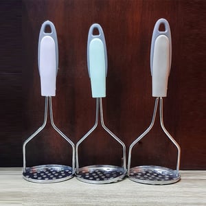 Stainless Steel Potato Masher With Plastic Handle - Pale Lilac