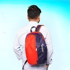 Stripelnc Exclusive Travel Backpack - Red & Navy Blue
