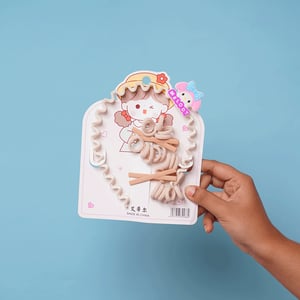 Baby Hair Accessories Set For Girl - White & Cream
