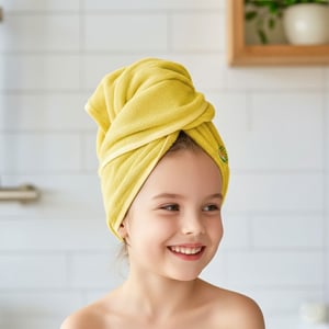 Hair Wrap Soft & Fleece Bath Towel - Yellow