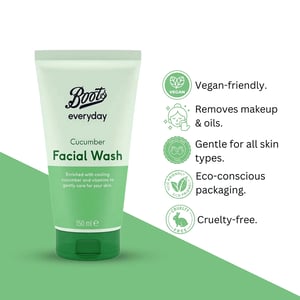 Boots Everyday Cucumber Facial Wash 150ml •