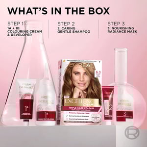 L'Oreal Paris Excellence Creme Haircolour - 6.3 Natural Light Golden Blonde •