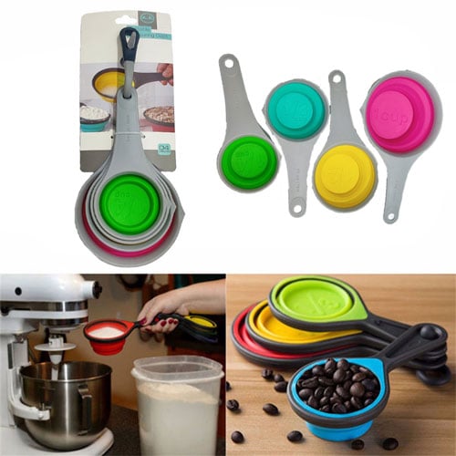 Foldable Silicone Measuring Cup 4pcs Set
