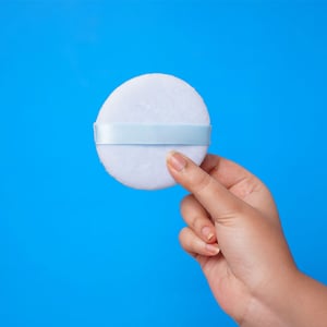 Kiss Lovely 2pcs Soft Makeup Puff Set - Teal & Sky Blue